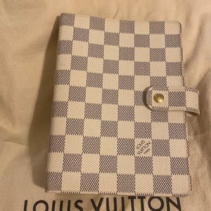 Damier Azur MM Agenda Binder